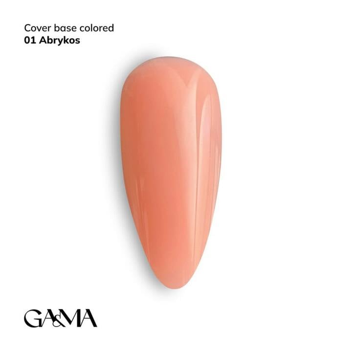 GA&MA. Colored base #1 APRICOT, кольорова база, Абрикос, 15 ml #1