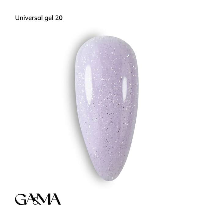 GA&MA. Universal gel 20, гель без опилу, рідкий, з шимером, 30 ml #2