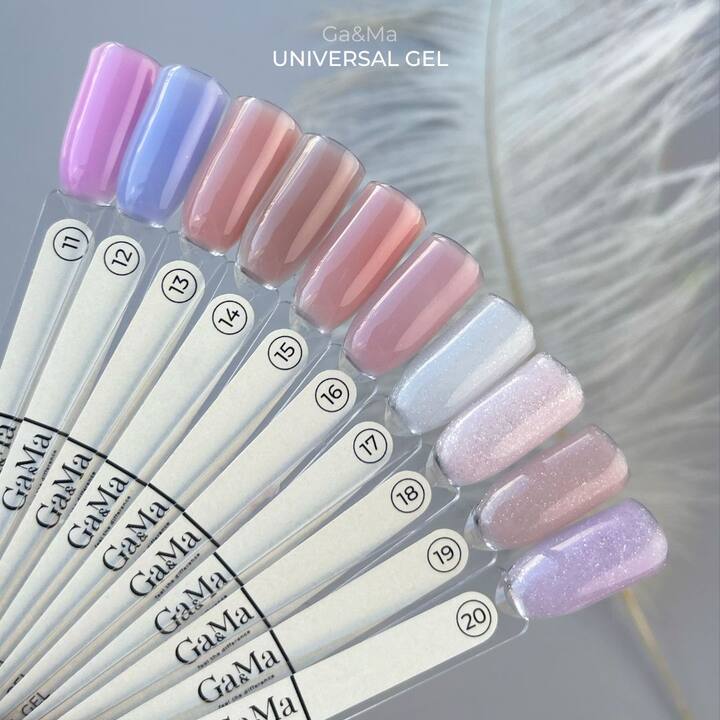 GA&MA. Universal gel 20, гель без опилу, рідкий, з шимером, 15 ml #3