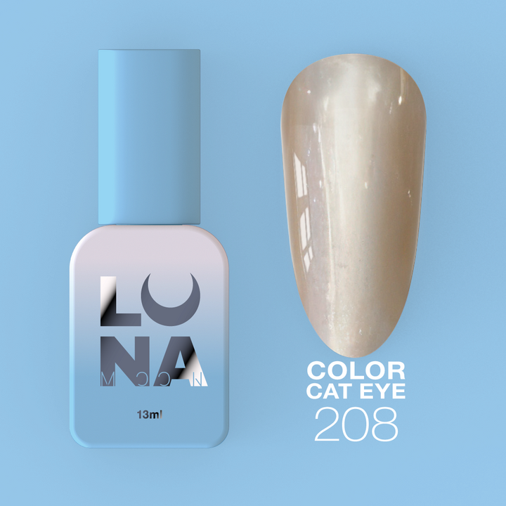 LUNAmoon. "Cat Eye" Gel Polish #208, 13 ml, gel polish «Cat Eye» — LUNAmoon, NAILSMADE