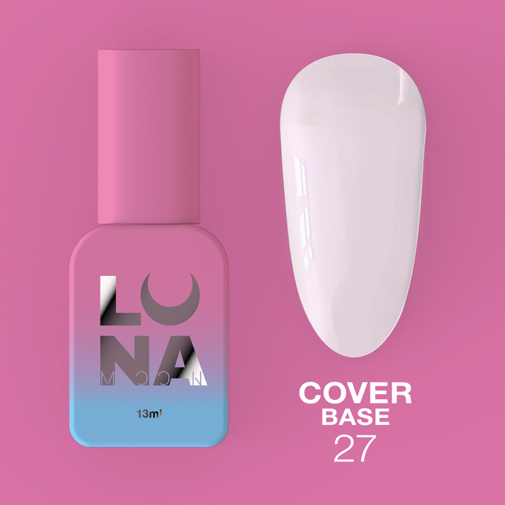 LUNAmoon. Cover Base #27, MILKY PINK, 13 ml #2