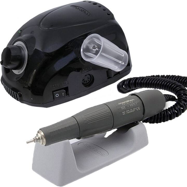 MARATHON. Nail drill "Marathon Champion 3/H37L1", original, without pedal, black. Фрезер 40 тисяч оборотів, реверс, без педалі, чорний, оригінал з сертифікацією (під замовлення) #1