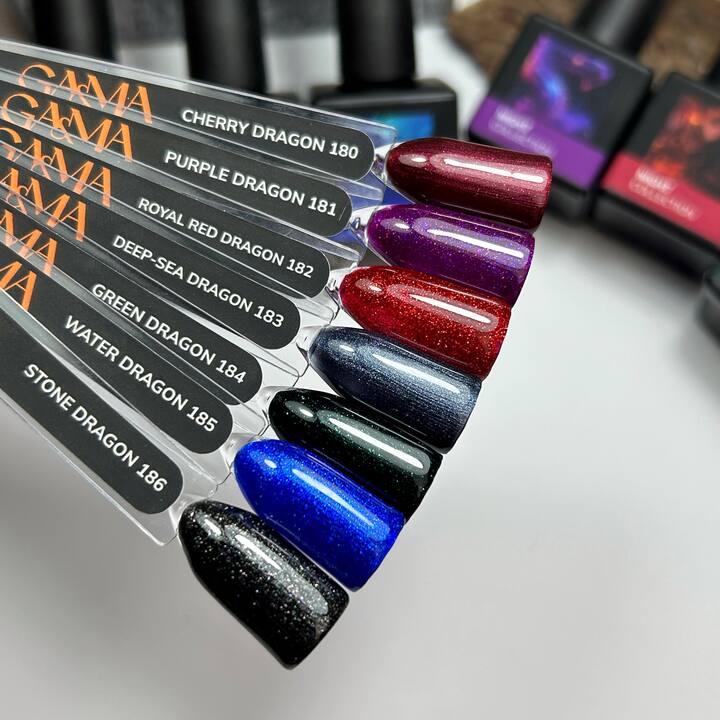 GA&MA. Gel polish #181 PURPLE DRAGON, 10 ml, гель-лак, фіолетовий з шимером #4