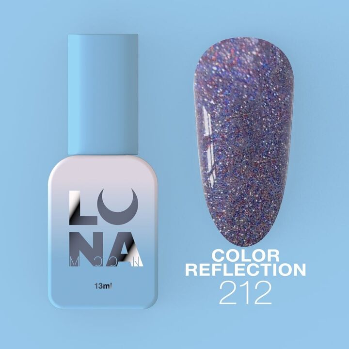LUNAmoon. Reflection Gel Polish #212, 13 ml, світловідбиваючий гель-лак #2
