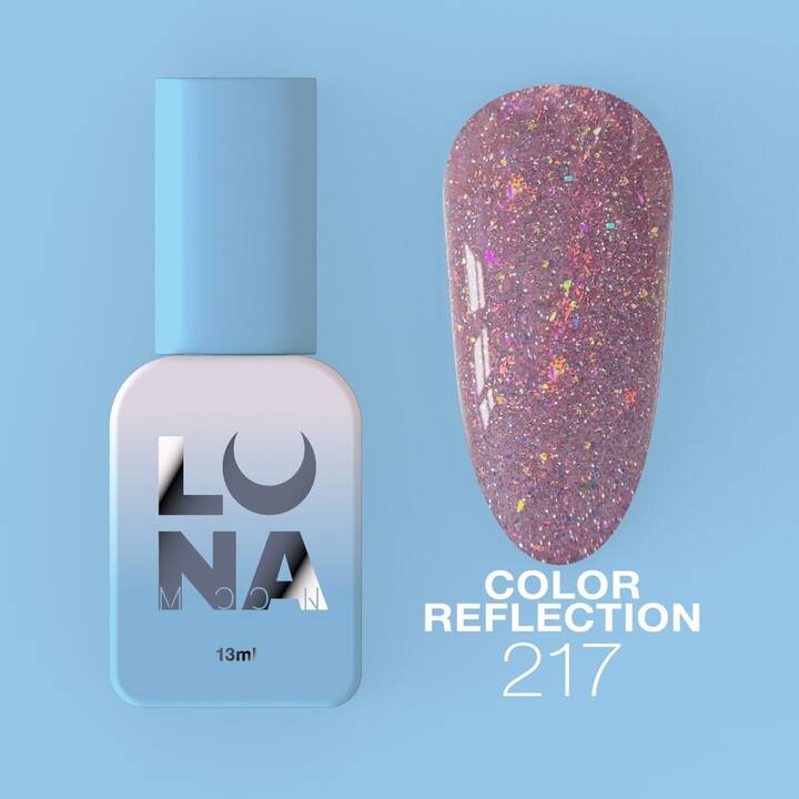 LUNAmoon. Reflection Gel Polish #217, 13 ml, світловідбиваючий гель-лак #2