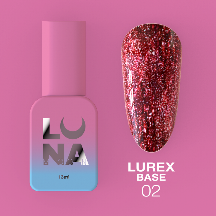 LUNAmoon. Lurex Base #02, Reflective, 13 ml, світловідбиваюча база #2