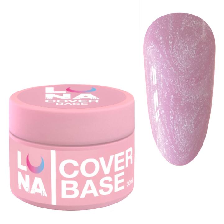 LUNAmoon. Cover BASE #18, PALE PINK with SHIMMER, 30 ml #2
