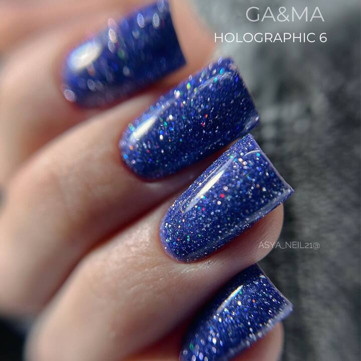 GA&MA. Reflective Gel polish, HOLOGRAPHIC #6, 10 ml, гель-лак світловідбиваючий ( попередня упаковка) #5