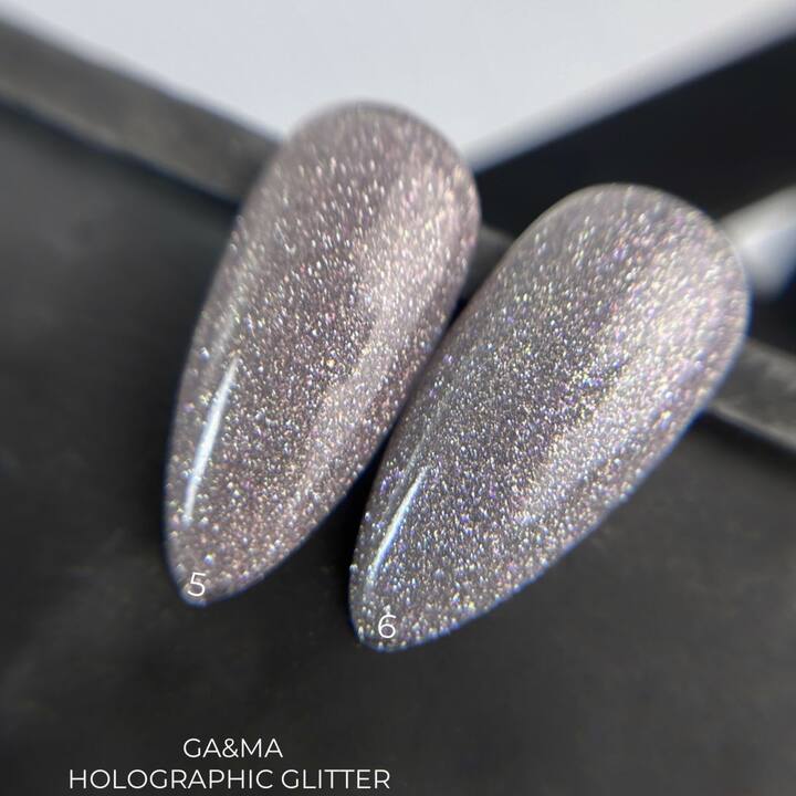 GA&MA. Reflective Gel polish, HOLOGRAPHIC GLITTER #5, 10 ml, гель-лак світловідбиваючий ( попередня упаковка) #2