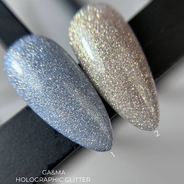 GA&MA. Reflective Gel polish, HOLOGRAPHIC GLITTER #2, 10 ml, гель-лак світловідбиваючий ( попередня упаковка) #2