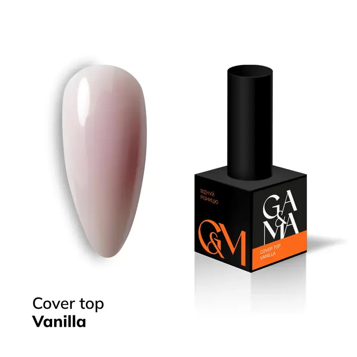 GA&MA. Cover Top Vanilla, 10 ml, Top kamuflażowy, Wanilia #1