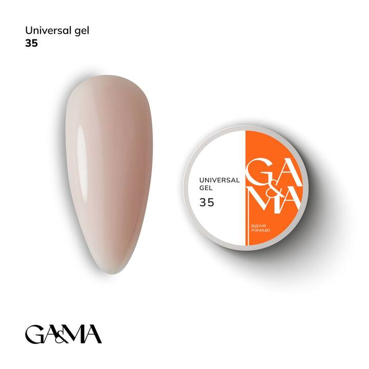GA&MA. Universal gel 35, гель без опилу, рідкий, 15 ml #1