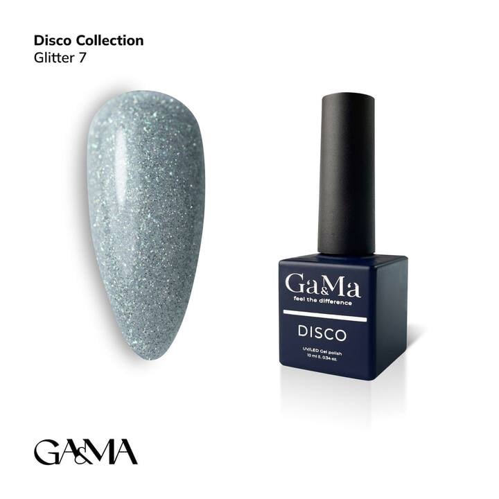 GA&MA. Reflective Gel polish, HOLOGRAPHIC GLITTER #7, 10 ml, гель-лак світловідбиваючий ( попередня упаковка) #1