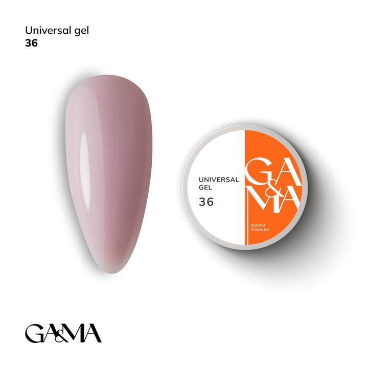GA&MA. Universal gel 36, гель без опилу, рідкий, 30 ml #1