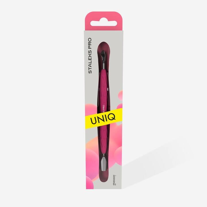 STALEKS. «Gummy» Spatula. Лопатка з силіконовою ручкою UNIQ 10 TYPE 4.2 (пушер округлий вузький + лопать відігнута) #4