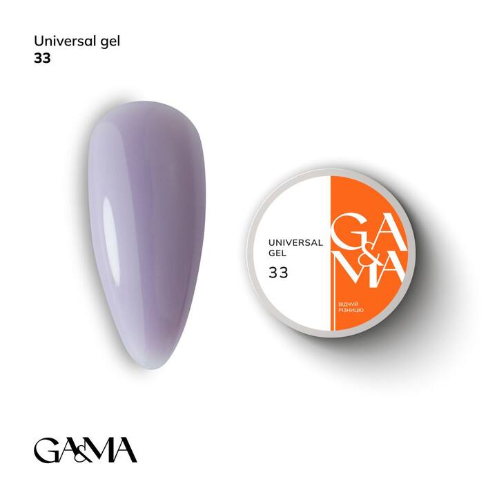 GA&MA. Universal gel 33, гель без опилу, рідкий, 15 ml #1