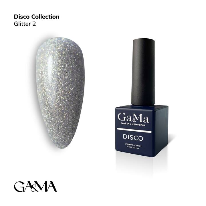 GA&MA. Reflective Gel polish, HOLOGRAPHIC GLITTER #2, 10 ml, гель-лак світловідбиваючий ( попередня упаковка) #1