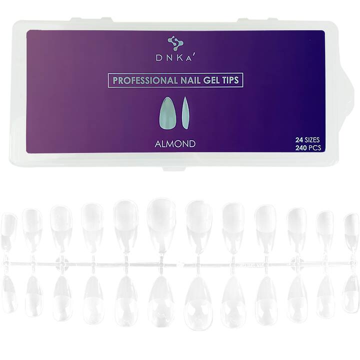 DNKa’. Professional Nail Gel Tips, Almond, 240 pcs, гелеві тіпси, мигдаль, 240 штук #1