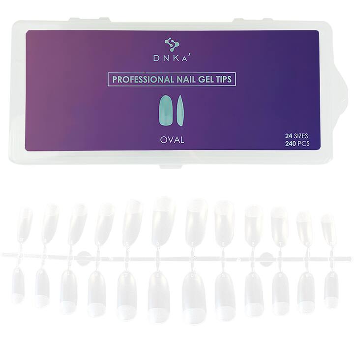 DNKa’. Professional Nail Gel Tips, Oval, 240 pcs, гелеві тіпси, овал, 240 штук #1