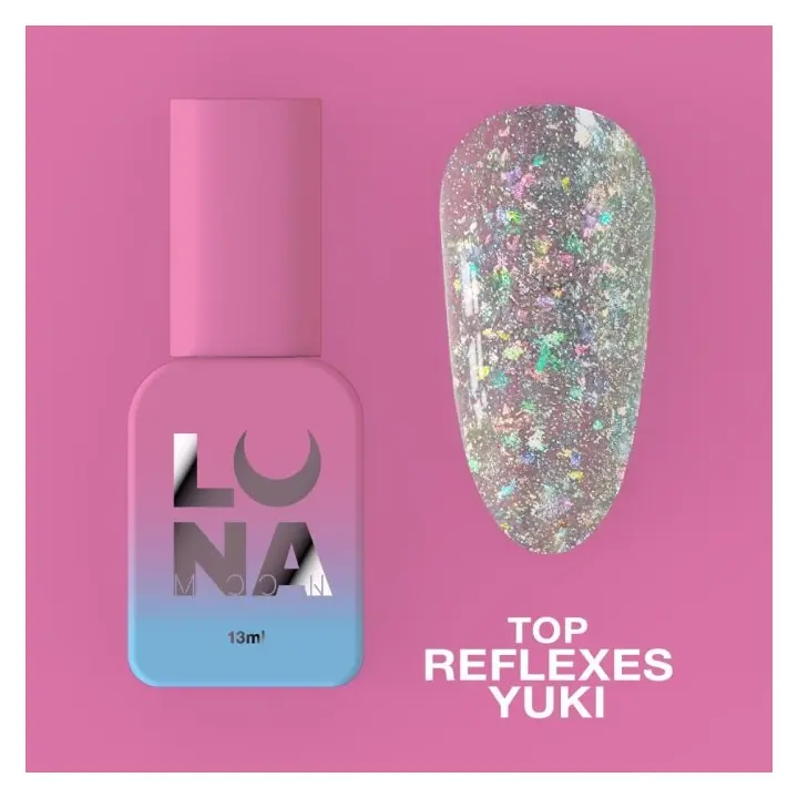 LUNAmoon. Reflexes Yuki Top Coat, 13 ml, top coat riflettente #2