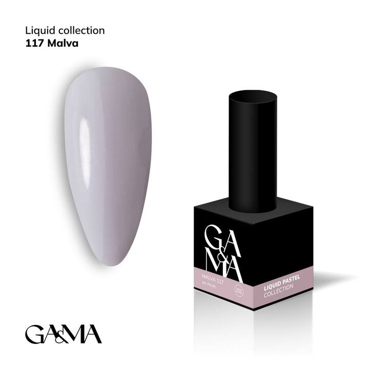 GA&MA. Gel polish #117 Mallow, 10 ml, gel polish, Mauve #1