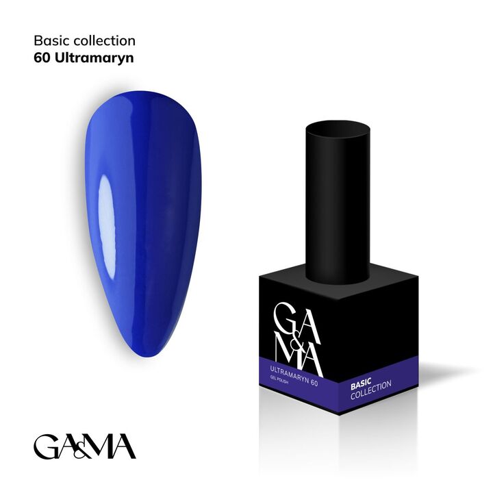 GA&MA. Gel polish #60 ULTRAMARINE, 10 ml, гель-лак, ультрамарин #1