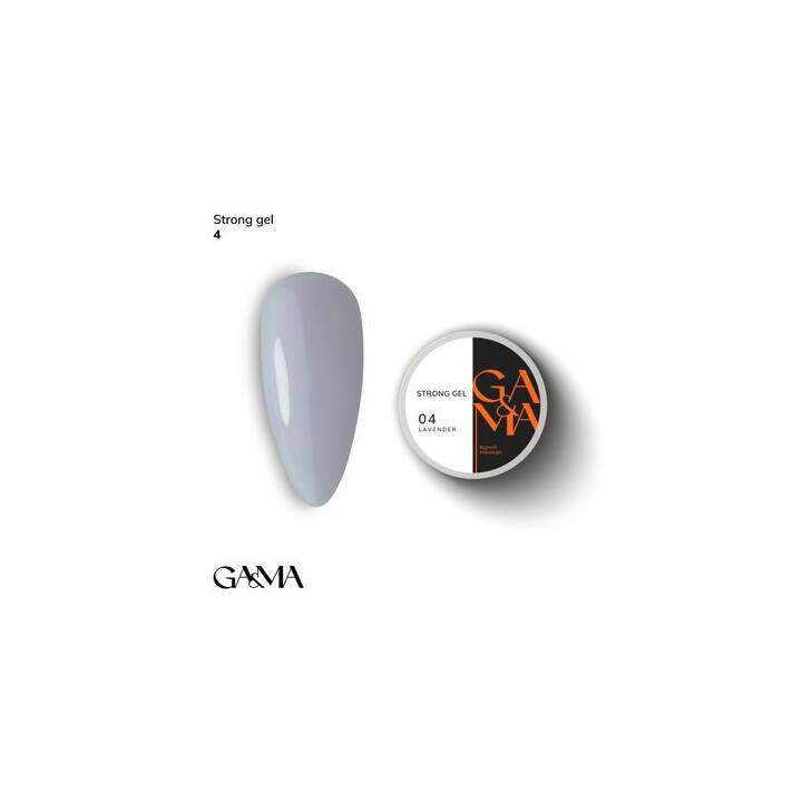 GA&MA. Strong builder gel, Lavender #004, 30 ml, гель без опилу, лавандовий #1