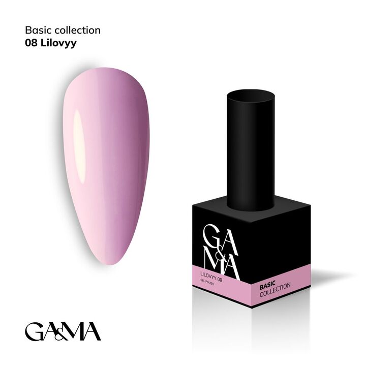 GA&MA. Gel polish #8 LILAC, 10 ml, гель-лак, ліловий #1