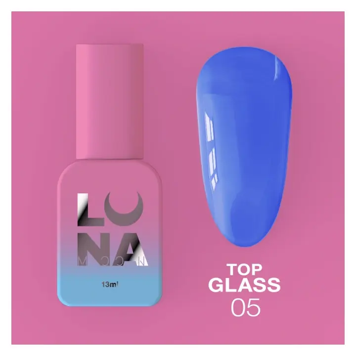 LUNAmoon. Glass Top Coat #5, 13 ml, топ кольоровий глянцевий #2