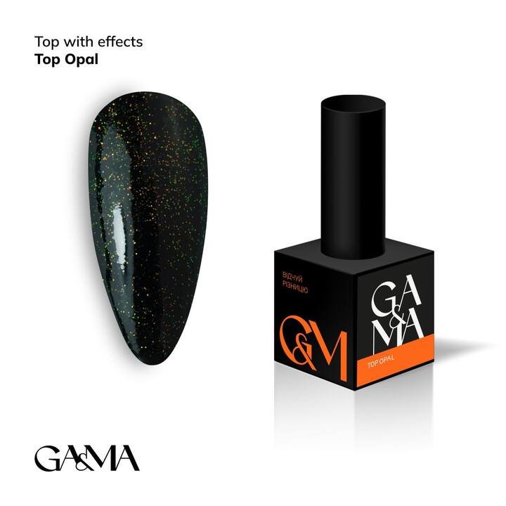 GA&MA. Top coat OPAL, 10 ml, top con shimmer #1