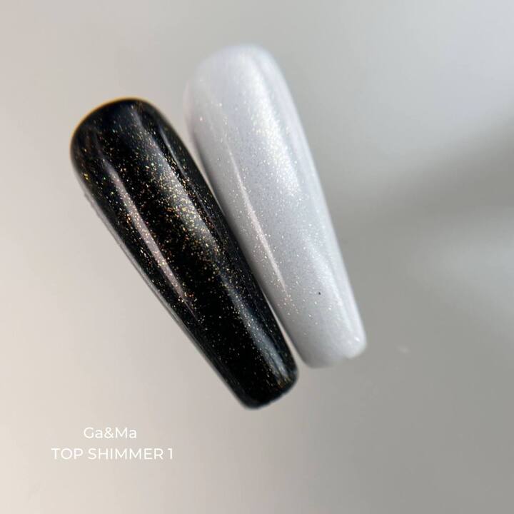 GA&MA. SHIMMER TOP #1, 10 ml, топ із золотистим шимером #2