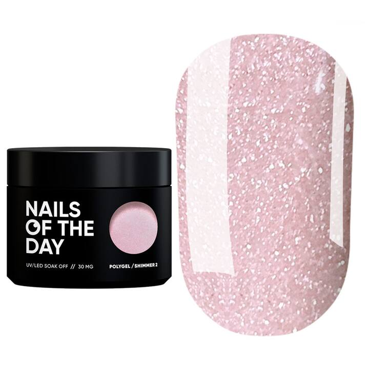 NOTD. Polygel, Shimmer #02, 30 ml, Polygel feinkörnig mit Schimmer #1