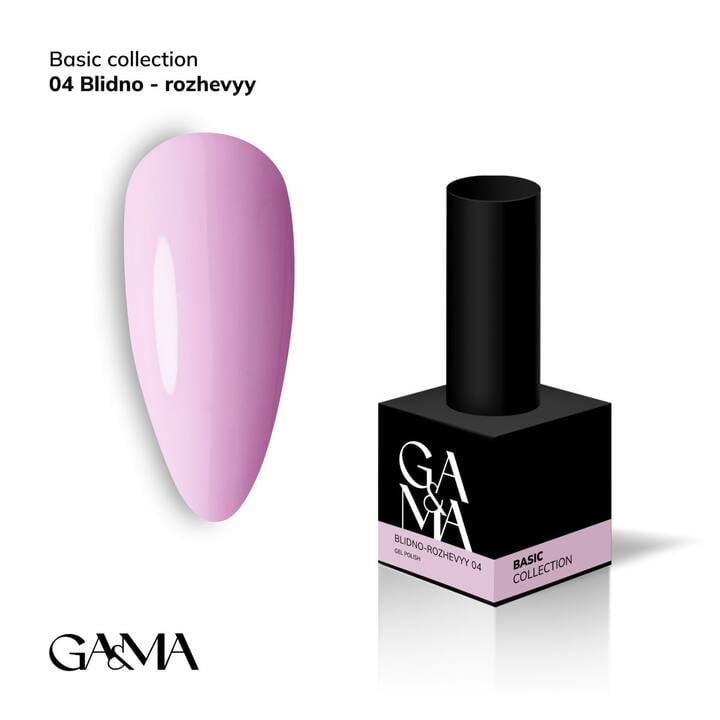 GA&MA. Gel polish #4 PALE PINK, 10 ml, гель-лак, ніжний рожевий #1