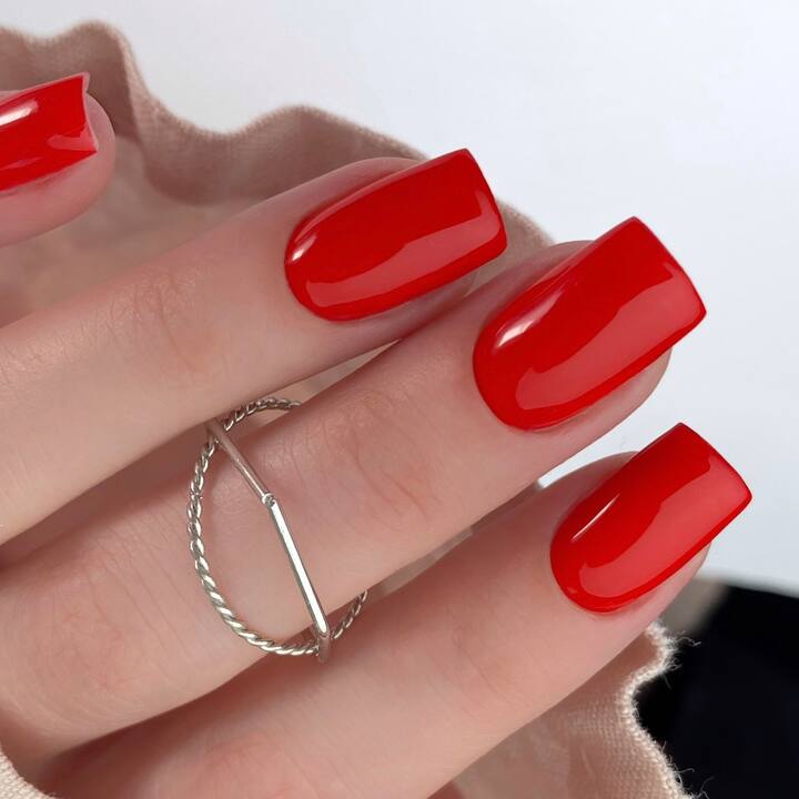 NOTD. "Let's Special" Gel Polish, Red, #125, 10 ml, червоний гель-лак #4