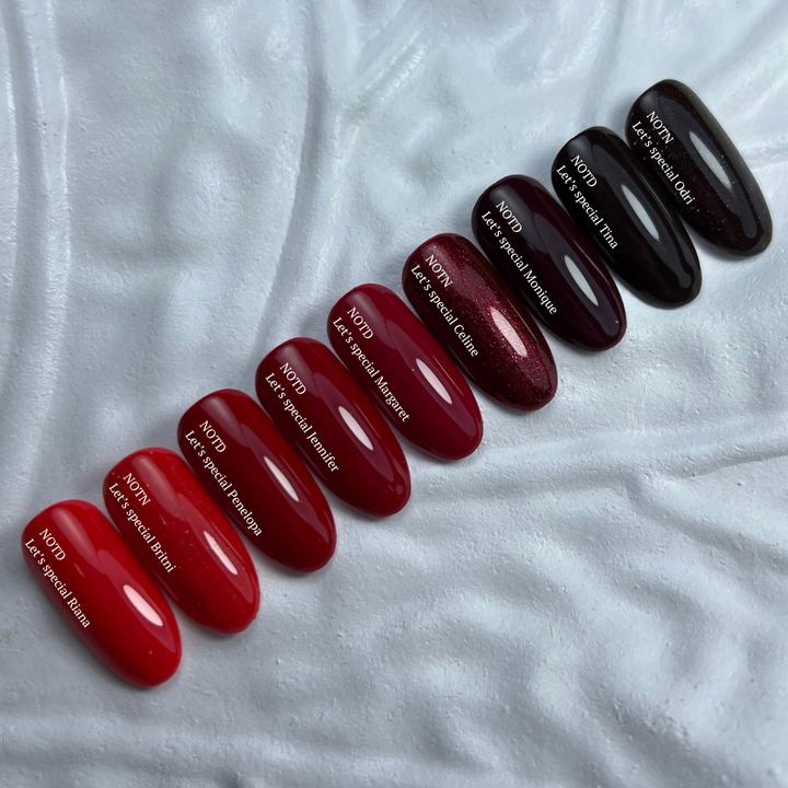 NOTD. "Let's Special" Gel Polish, BRITNI, #112, 10 ml, гель-лак яскраво-червоний зі світловідбиваючим шимером #5