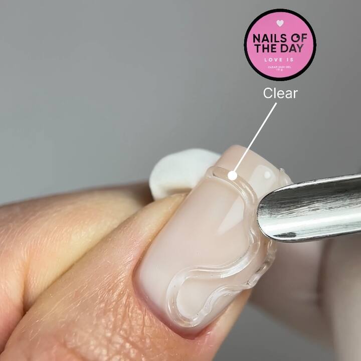NOTD Гель-жуйка Love is...Clear, 15 g, прозорий гель для об'ємних дизайнів #4