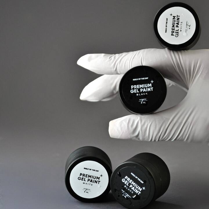 NOTD Gel paint wipe Black, 5 ml, чорна гель-фарба з липким шаром #5