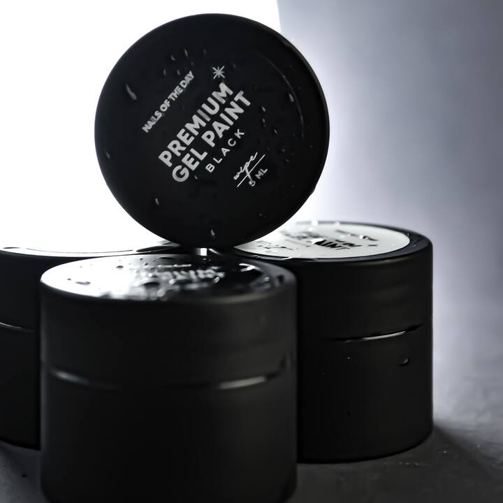 NOTD Gel paint wipe Black, 5 ml, чорна гель-фарба з липким шаром #4