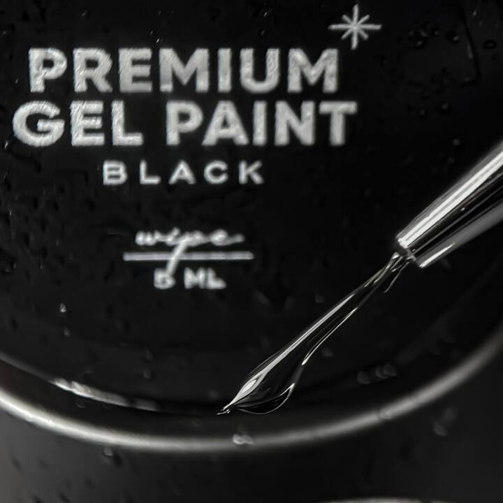 NOTD Gel paint wipe Black, 5 ml, чорна гель-фарба з липким шаром #3