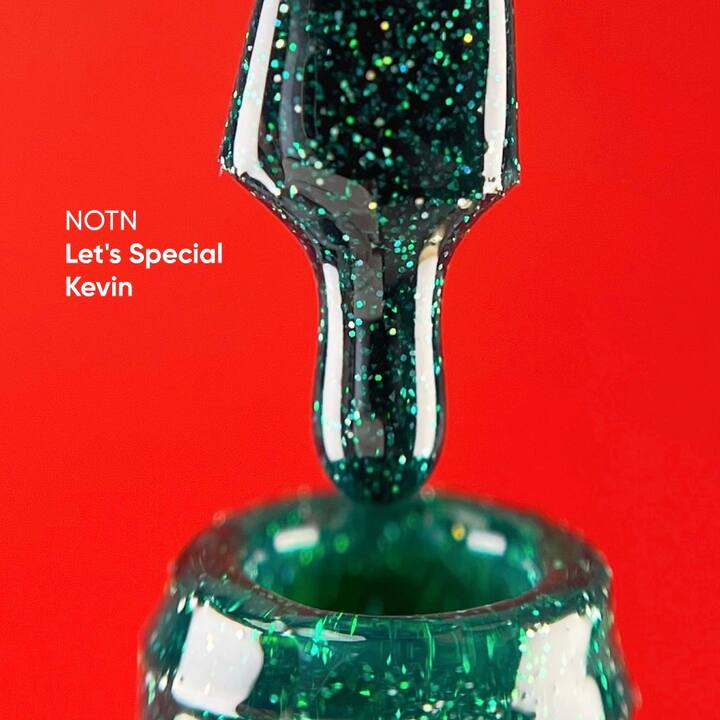 NOTD Гель-лак Let's Special Kevin, #351, 10 ml (світловідбиваючий темно-зелений) #4