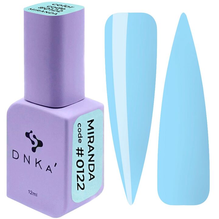 DNKa’ Gel Polish Miranda #0122, 12 ml, світло-блакитний #1