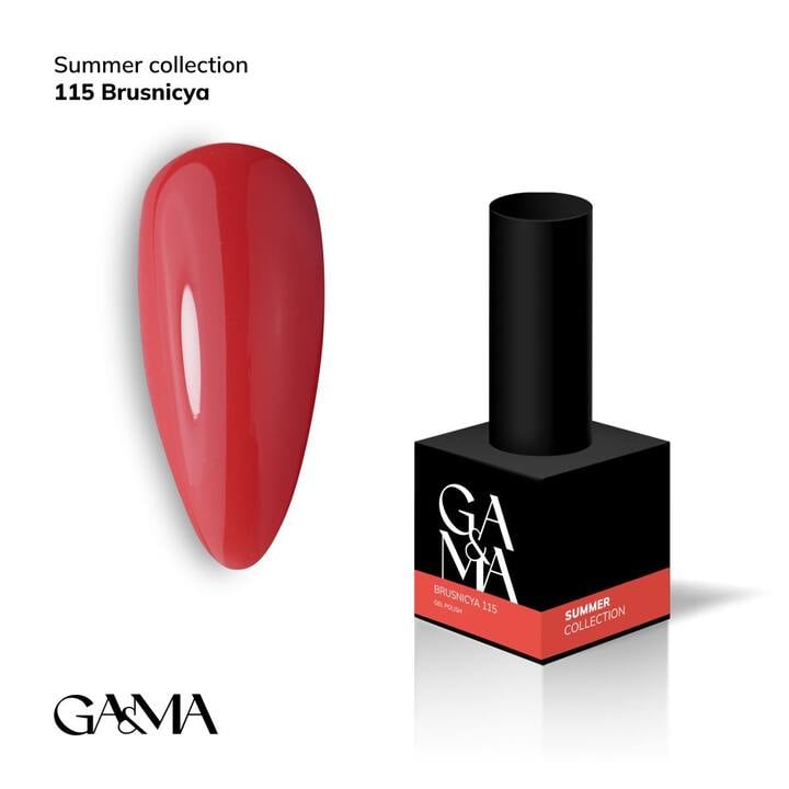 GA&MA. Gel polish #115 COWBERRY, 10 ml, гель-лак, Брусниця #1