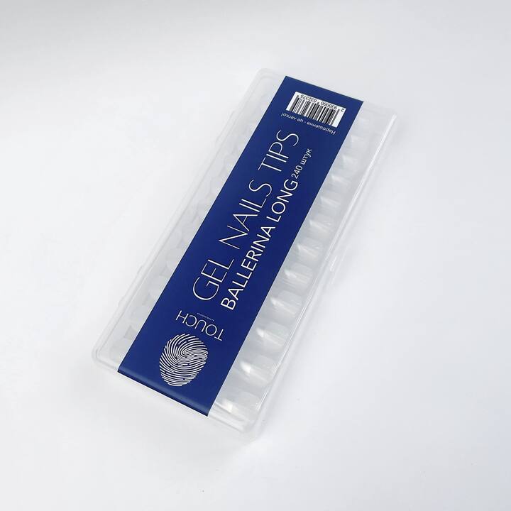 TOUCH. Gel Tips, Long Ballerina (Long Coffin), 240 pcs, Embouts en gel, Ballerina Long, 240 pièces #2