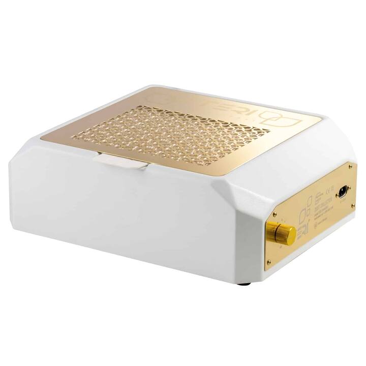 TERI. Desktop portable Nail dust Collector "Teri Diamond", Витяжка настільна, біла зі сталевою решіткою "gold" #1