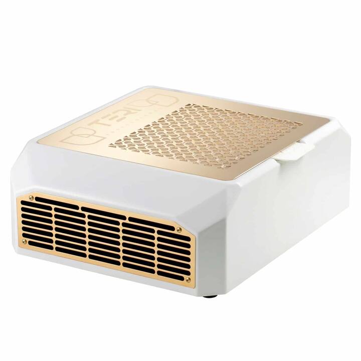 TERI. Desktop portable Nail dust Collector "Teri Diamond", Витяжка настільна, біла зі сталевою решіткою "gold" #2