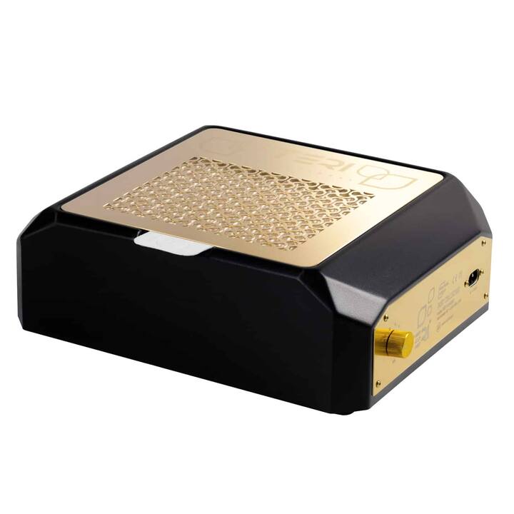 TERI. Desktop portable Nail dust Collector "Teri Diamond", Витяжка настільна, чорна зі сталевою решіткою "gold" #1