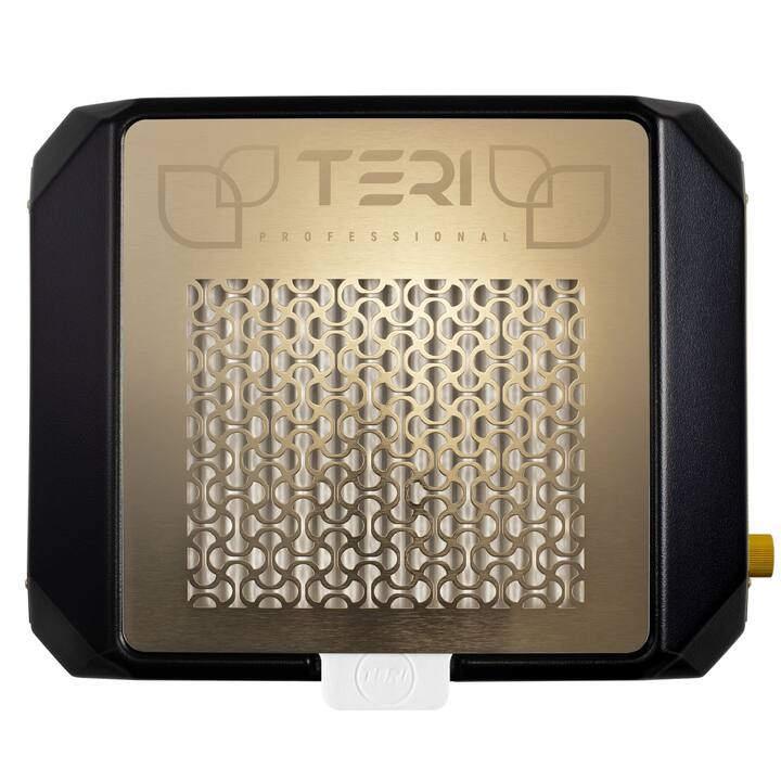 TERI. Desktop portable Nail dust Collector "Teri Diamond", Витяжка настільна, чорна зі сталевою решіткою "gold" #3
