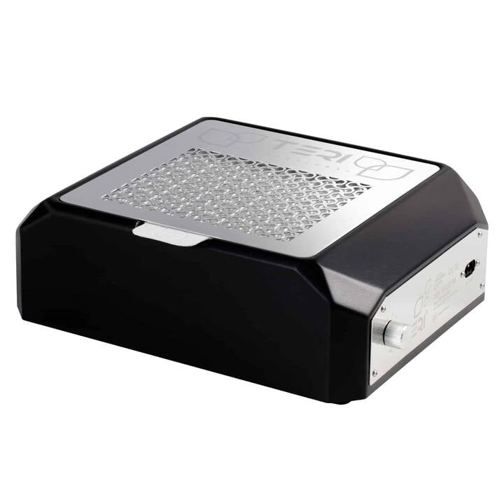 TERI. Desktop portable Nail dust Collector "Teri Diamond", Витяжка настільна, чорна зі сталевою решіткою "metallic" #1
