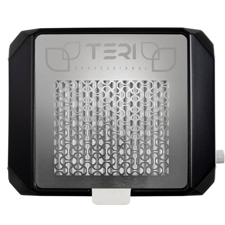 TERI. Desktop portable Nail dust Collector "Teri Diamond", Витяжка настільна, чорна зі сталевою решіткою "metallic" #3