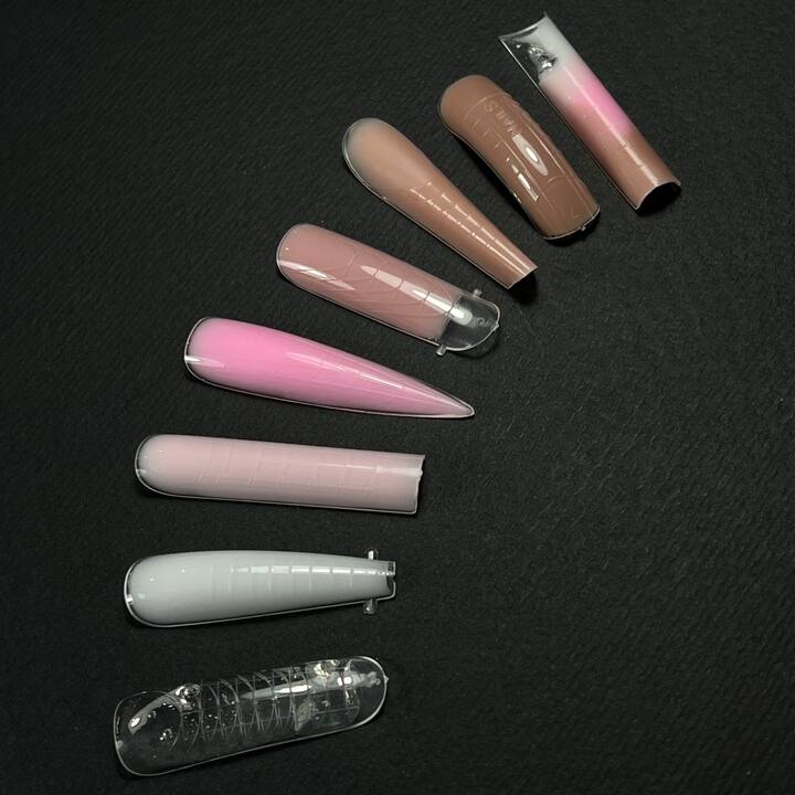 NOTD. Top nail forms, Dual Form, Type 7, Square, 120 sztuk, Formy górne, kwadrat średniej długości #5